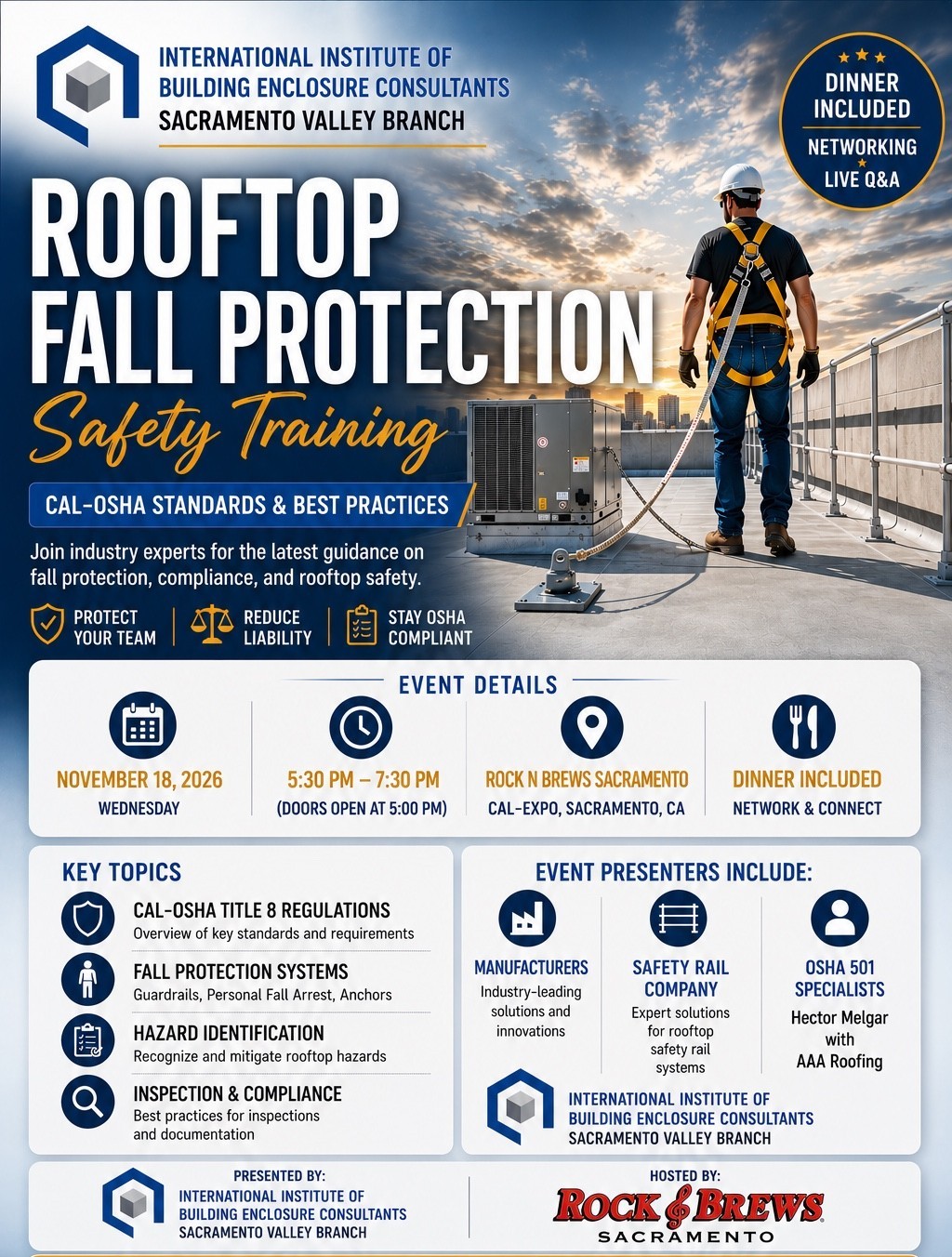 IIBEC Sacramento Valley Branch Fall Protection Flyer.